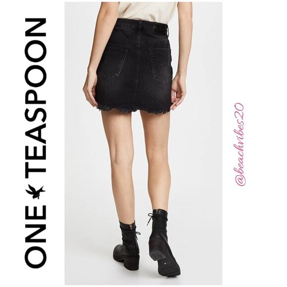 ONE TEASPOON 2020 Mini Skirt Black Oak 28 NWT O-393 - Picture 2 of 11